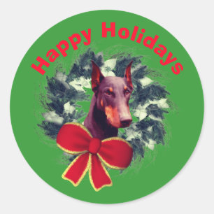 Doberman Wandejul-Helgdag Runt Klistermärke