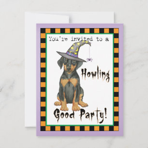 Doberman Witch-inbjudan