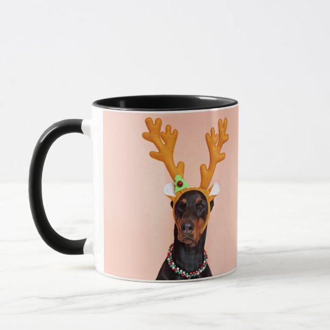 Doberman with Horns of a Deer Mugg (Vänster)