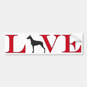 Dobermanälskarebildekal Bildekal