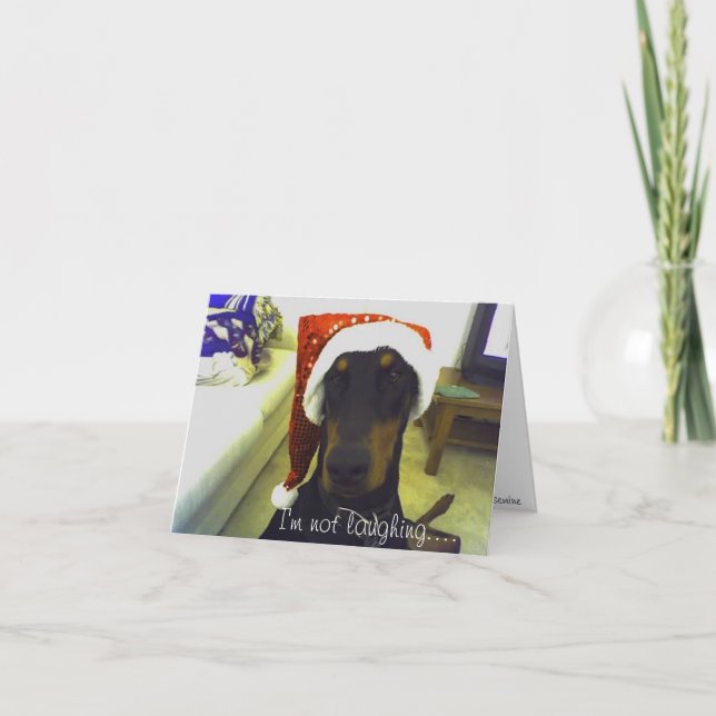 DobermanChristmast kort (Framsida)