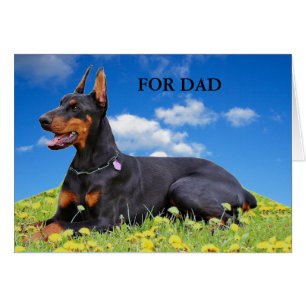Dobermanfars dag hälsningskort