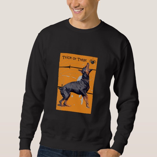 DobermanHalloween tröja Sweatshirt (Framsida)