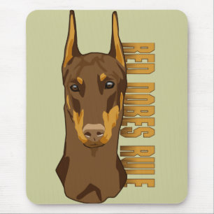 Dobermanhuvudet, röda Dobes härskar Musmatta