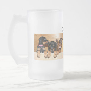 Dobermanjubelmugg Frostat Ölglas