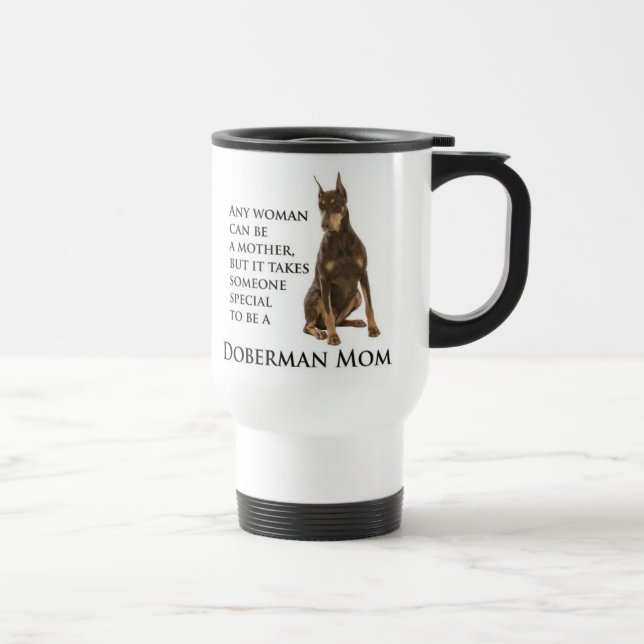 Dobermanmammatravel mug resemugg (Höger)