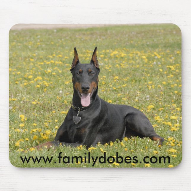 Dobermanmousepadsvart Musmatta (Framsidan)