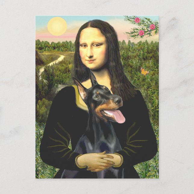 Dobermann 1 - Mona Lisa Vykort (Framsida)
