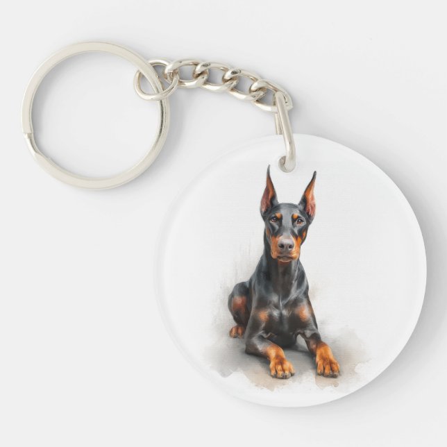 Dobermann akvarellkonst (Framsidan)