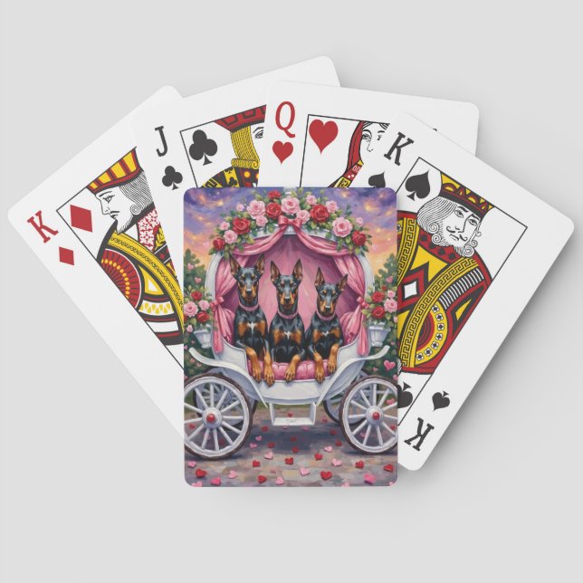 Dobermann Alla Hjärtans Dag  Casinokort (Baksidan)