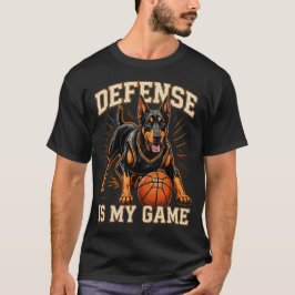 Dobermann Basketboll Hund Vintage Sport Design T Shirt