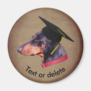 Dobermann Den Utexaminerade Roliga Hund Personlig Magnet