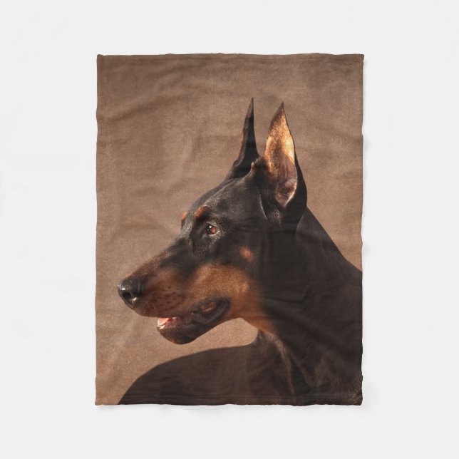 Dobermann - DobermanPinscher Fleecefilt (Framsidan)