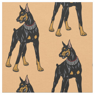 Dobermann eller Doberman Pinscher hund Tyg