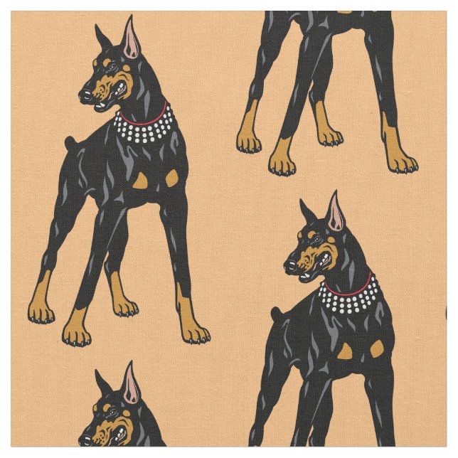 Dobermann eller Doberman Pinscher hund Tyg (Närbild)