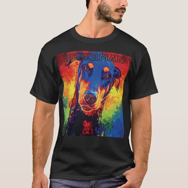 Dobermann Familj T Shirt (Framsida)