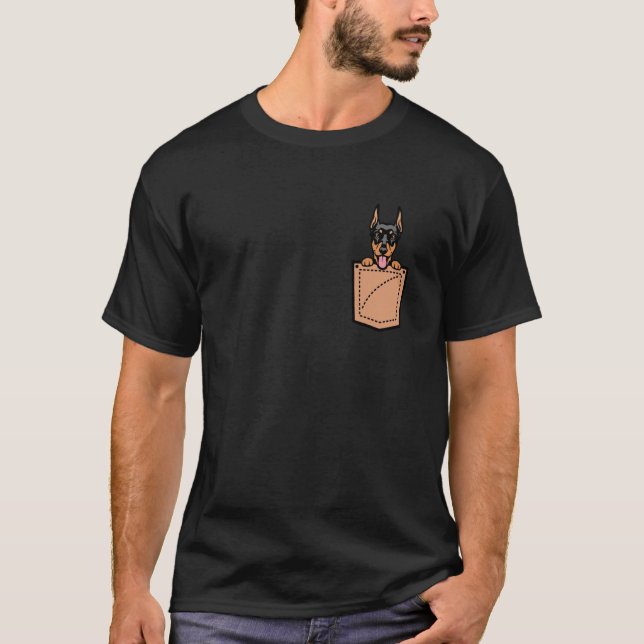Dobermann Fickhund T Shirt (Framsida)