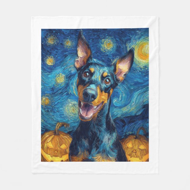 dobermann fleecefilt (Framsidan)