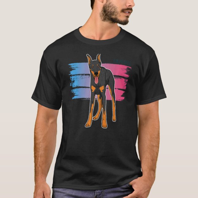 Dobermann Hund aveln 66 T Shirt (Framsida)