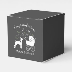 Dobermann Hund Baby Shower Puppy Dobie Pinscher Presentaskar