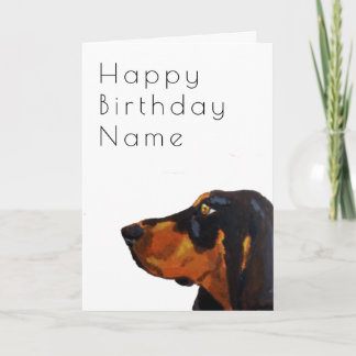 Dobermann Hund Deco Birthday Kort