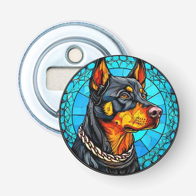 Dobermann hund flasköppnare (Framsidan)