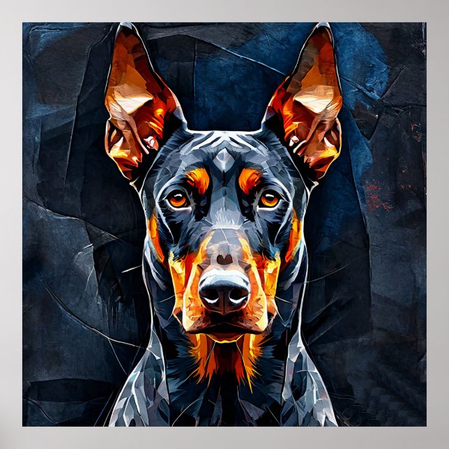 Dobermann hund poster (Framsidan)