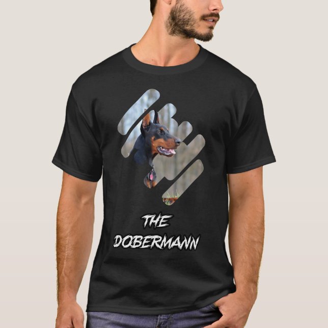 Dobermann Hund T Shirt (Framsida)