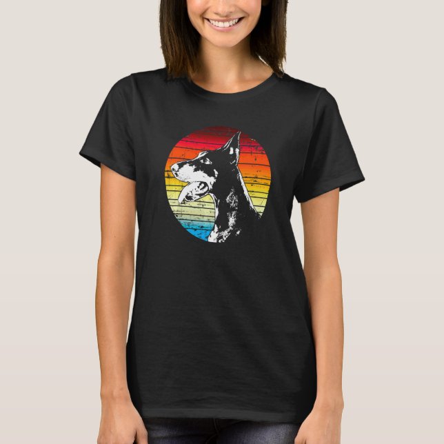 Dobermann Hundras  10 T Shirt (Framsida)