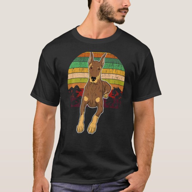 Dobermann Hundras 126 T Shirt (Framsida)