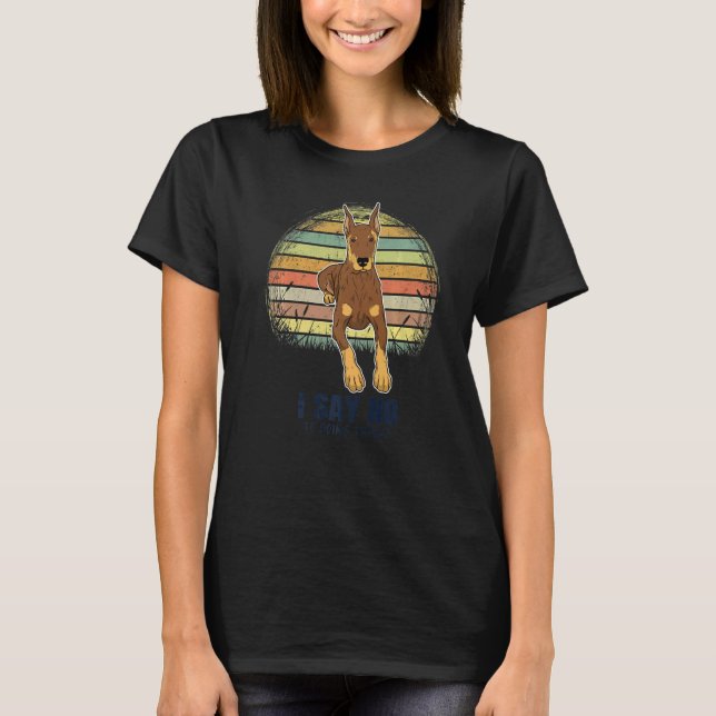 Dobermann Hundras 127 T Shirt (Framsida)