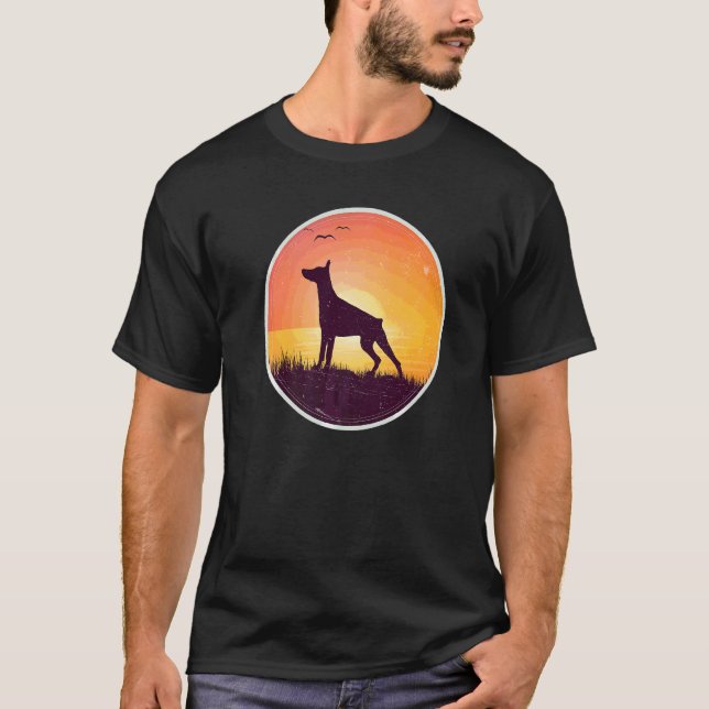 Dobermann Hundras 13 T Shirt (Framsida)