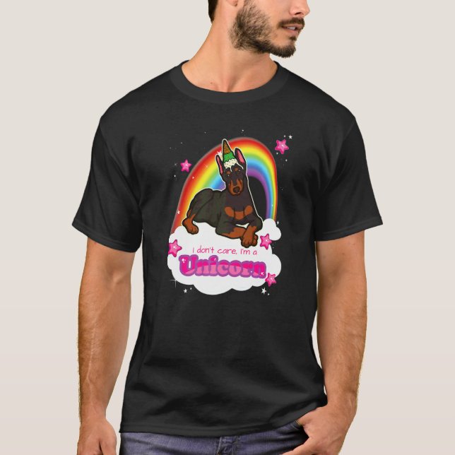 Dobermann Hundras 21 T Shirt (Framsida)