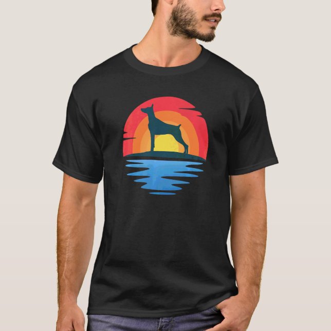 Dobermann Hundras 24 T Shirt (Framsida)