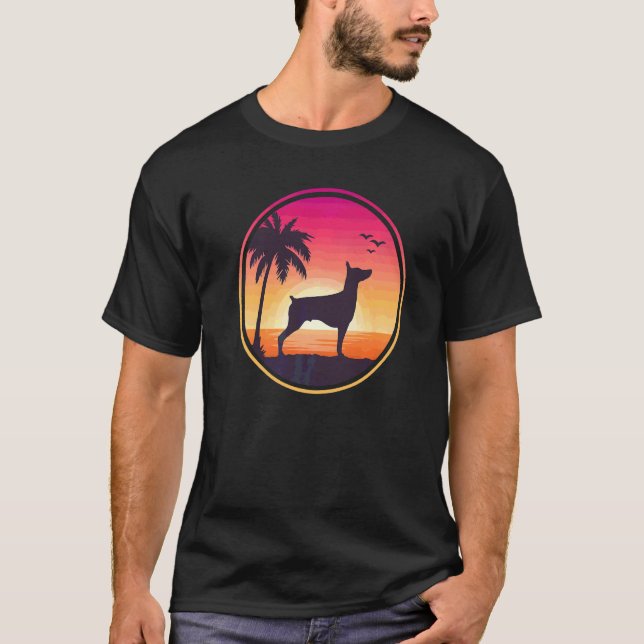 Dobermann Hundras 25 T Shirt (Framsida)