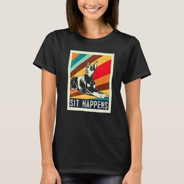 Dobermann Hundras  2 T Shirt (Framsida)