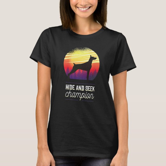 Dobermann Hundras 52 T Shirt (Framsida)
