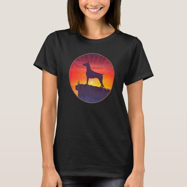 Dobermann Hundras  5 T Shirt (Framsida)