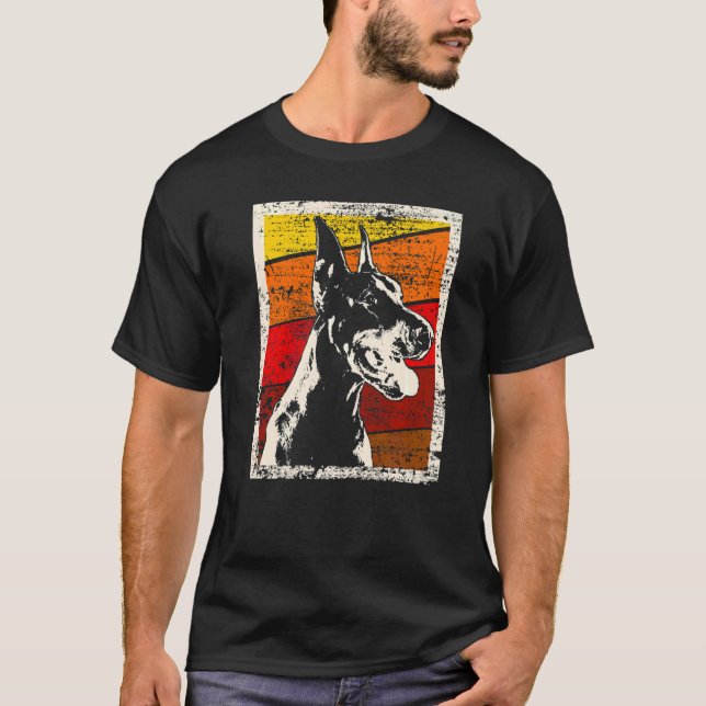 Dobermann Hundras  9 T Shirt (Framsida)