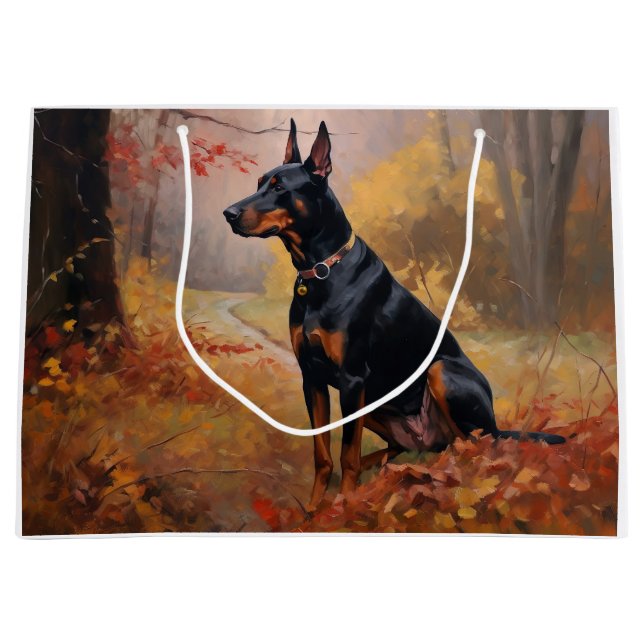 Dobermann i höstlöv Fall Inspire (Framsidan)