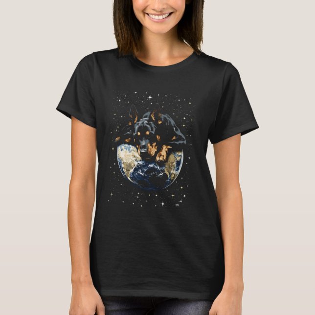 Dobermann i rymden t shirt (Framsida)