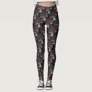 Dobermann Julfirande Leggings