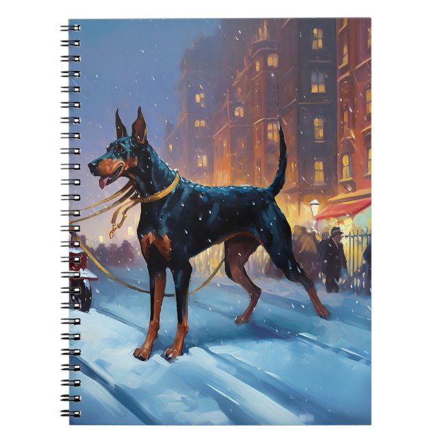 Dobermann Julfirande Säsong Anteckningsbok (Framsidan)