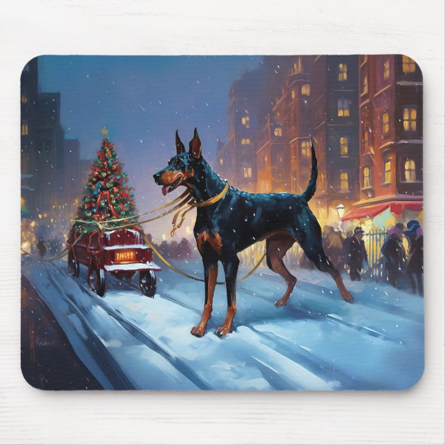 Dobermann Julfirande Säsong Musmatta (Framsidan)