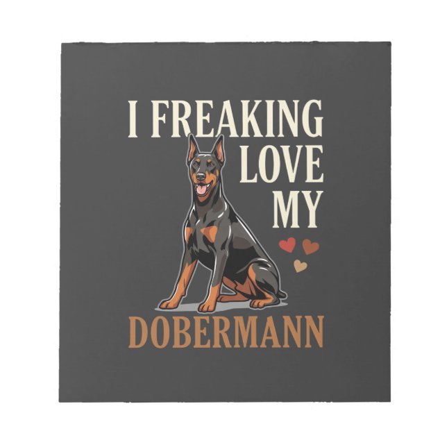 Dobermann Kärlek Hundälskare Anteckningsblock (Framsida)