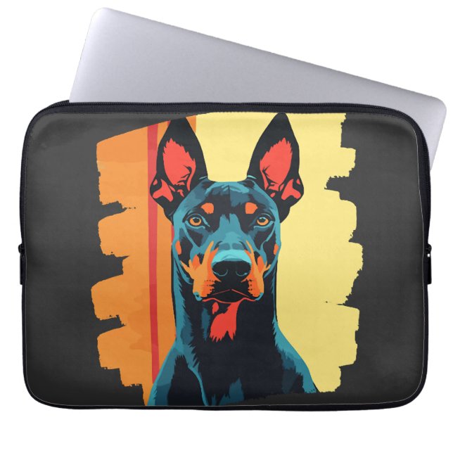 Dobermann Laptop Fodral (Framsidan)