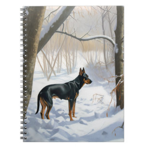 Dobermann Let It Snow Jul Anteckningsbok