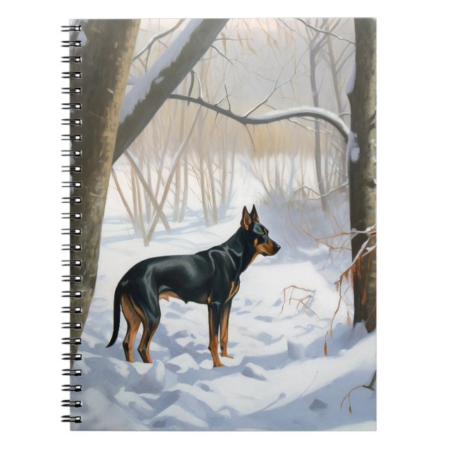 Dobermann Let It Snow Jul Anteckningsbok (Framsidan)