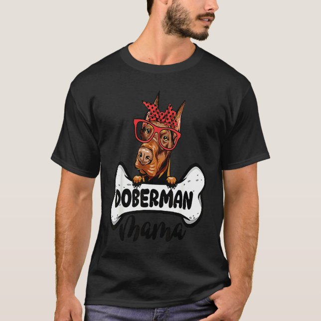 Dobermann Mamma T Shirt (Framsida)