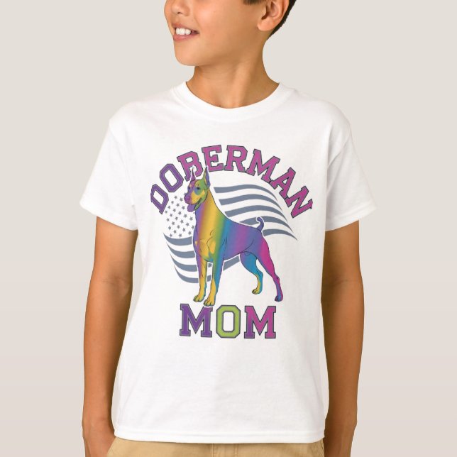 Dobermann Mamma T Shirt (Framsida)